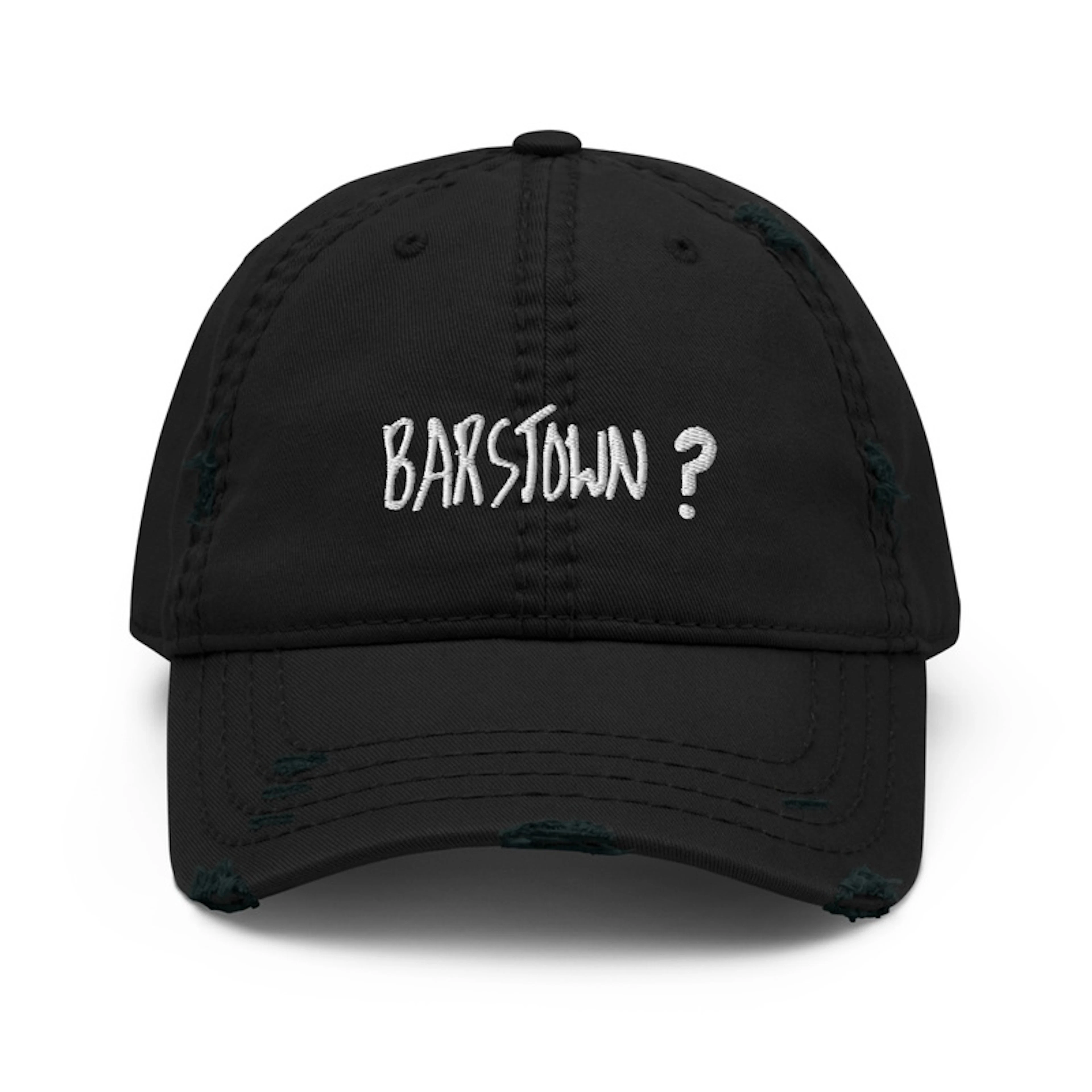 "BARSTOWN?" White Logo
