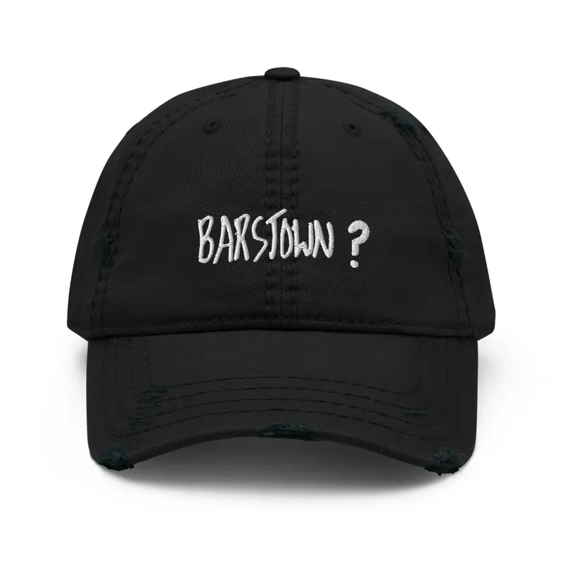 "BARSTOWN?" White Logo